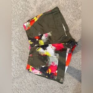 Pam & Gela Pink and White Abstract Shorts